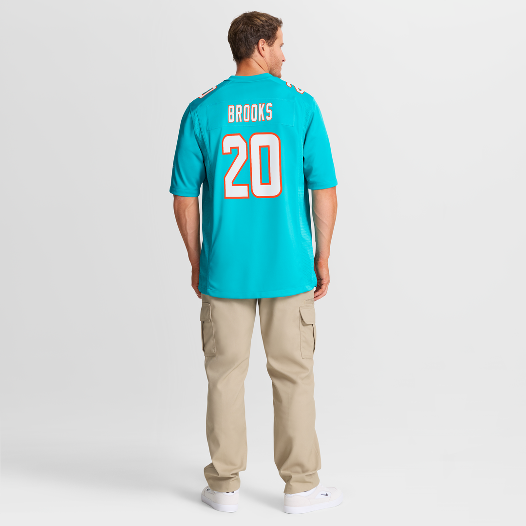 Jordyn Brooks Miami Dolphins Game Jersey - Aqua