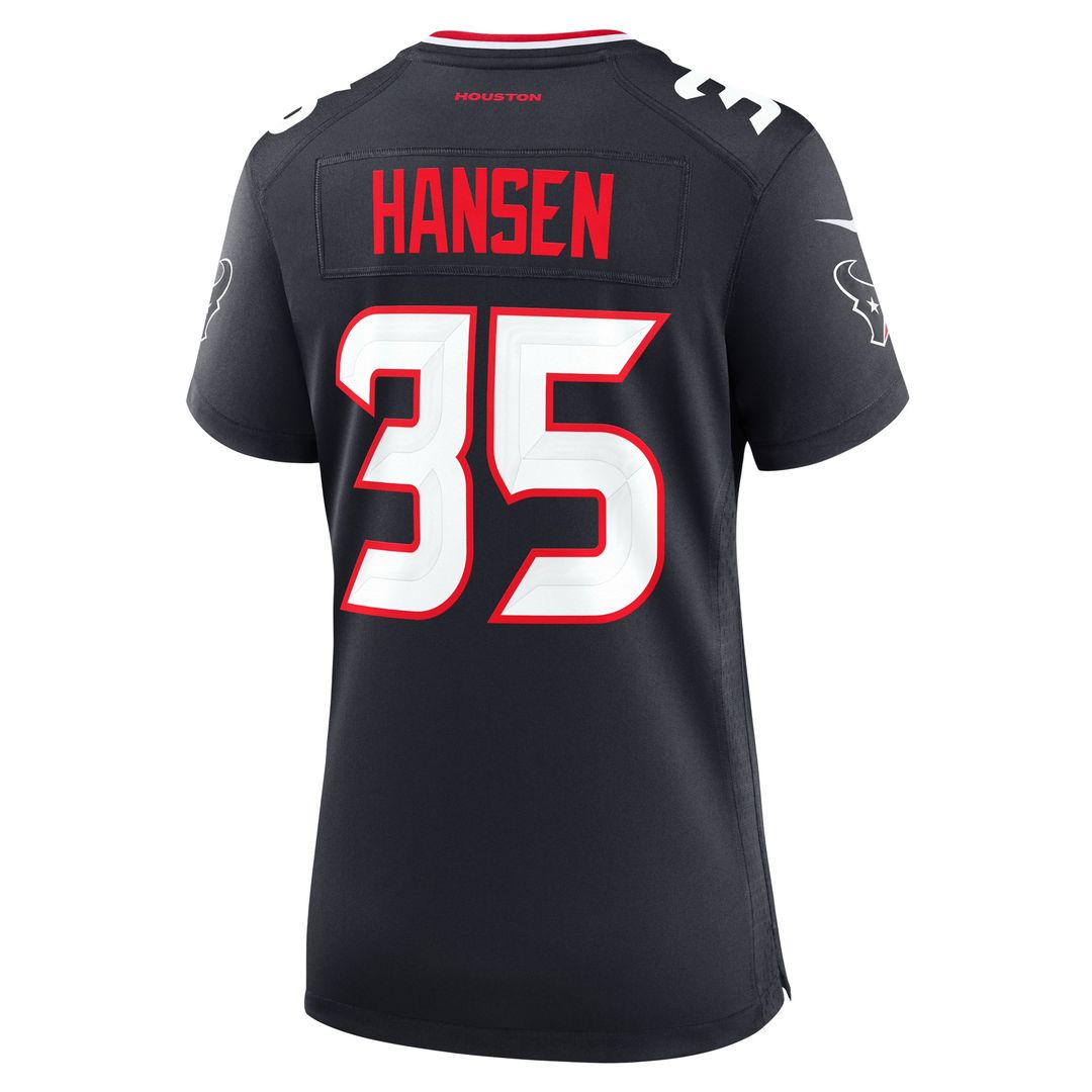 Jake Hansen Houston Texans Women's Team Game Jersey - Navy