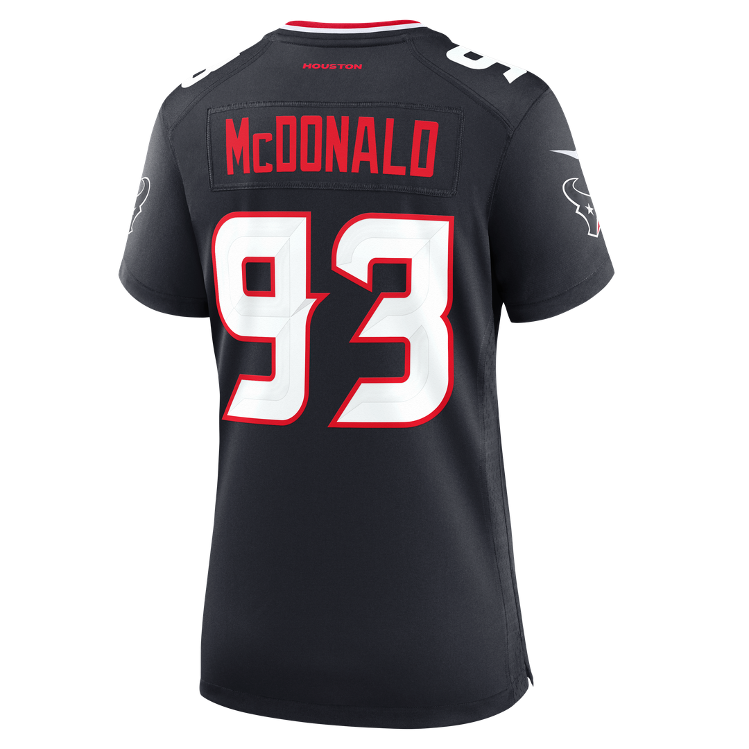 Kayden McDonald Houston Texans Women's Team Game Jersey - Navy
