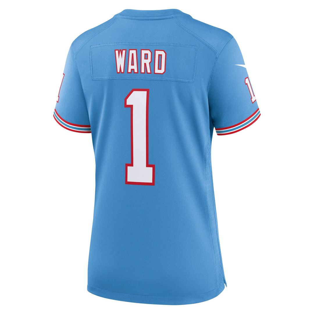 Cameron Ward Tennessee Titans Women's Alternate Oilers Throwback Game Jersey - Light Blue