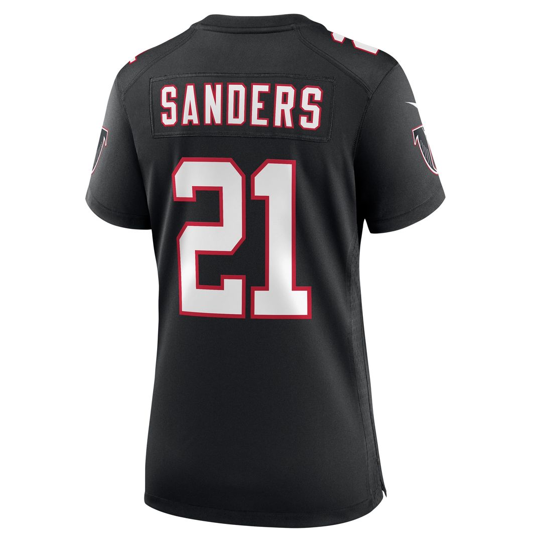 Deion Sanders Atlanta Falcons Women's Alternate Retired Player Game Jersey - Black