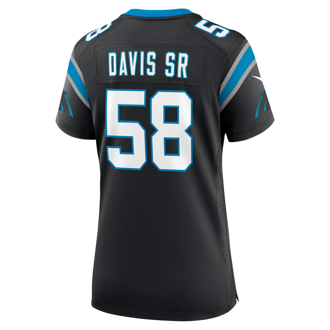 Thomas Davis Sr. Carolina Panthers Women's Team Retired Game Jersey - Black
