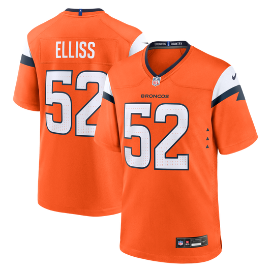 Jonah Elliss Denver Broncos Team Game Jersey - Orange