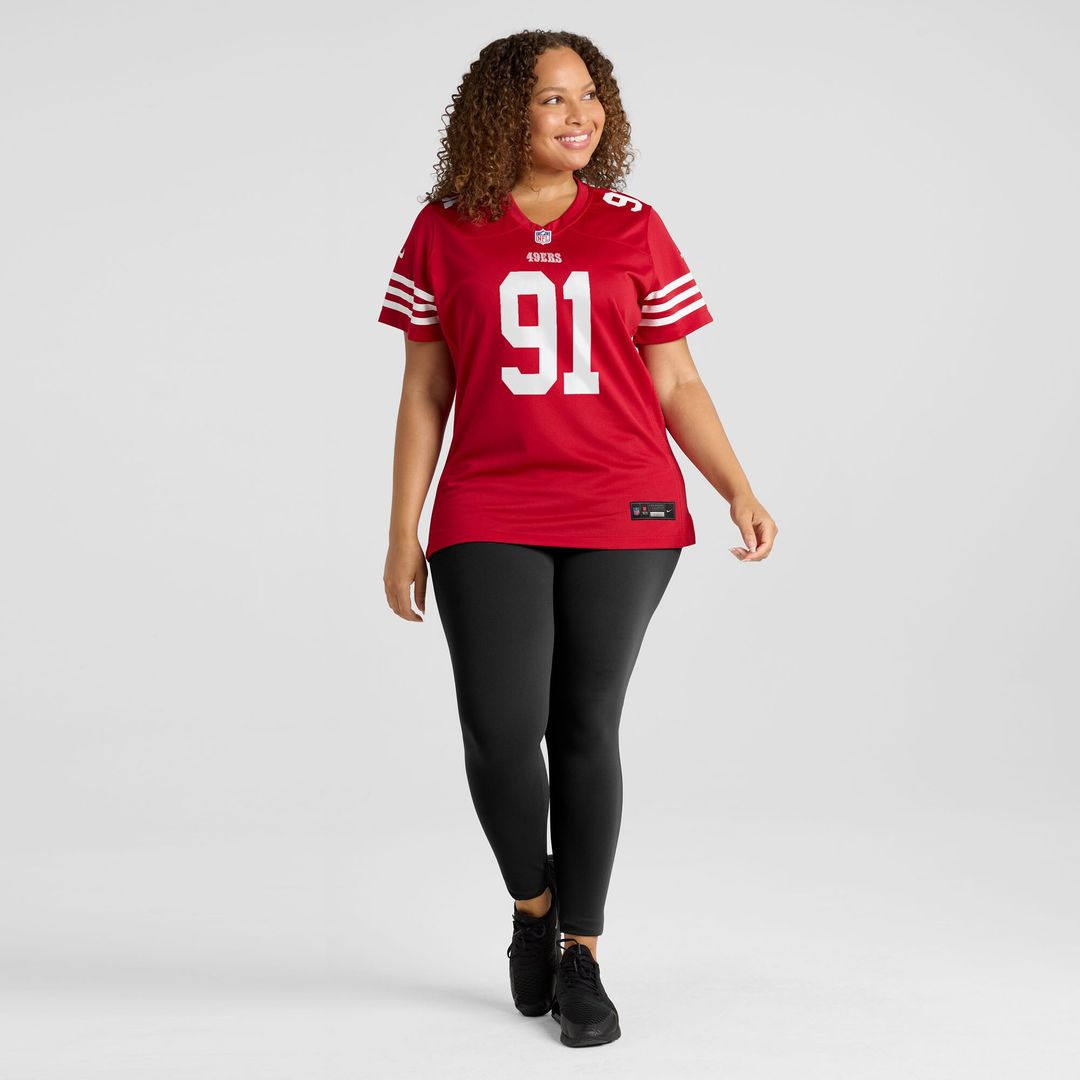 Sam Okuayinonu San Francisco 49ers Women's Team Game Jersey - Scarlet
