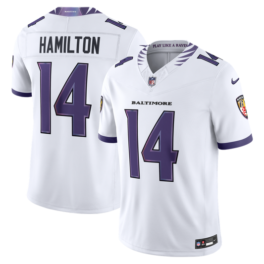 Kyle Hamilton Baltimore Ravens Vapor F.U.S.E. Stitched Limited Jersey - White