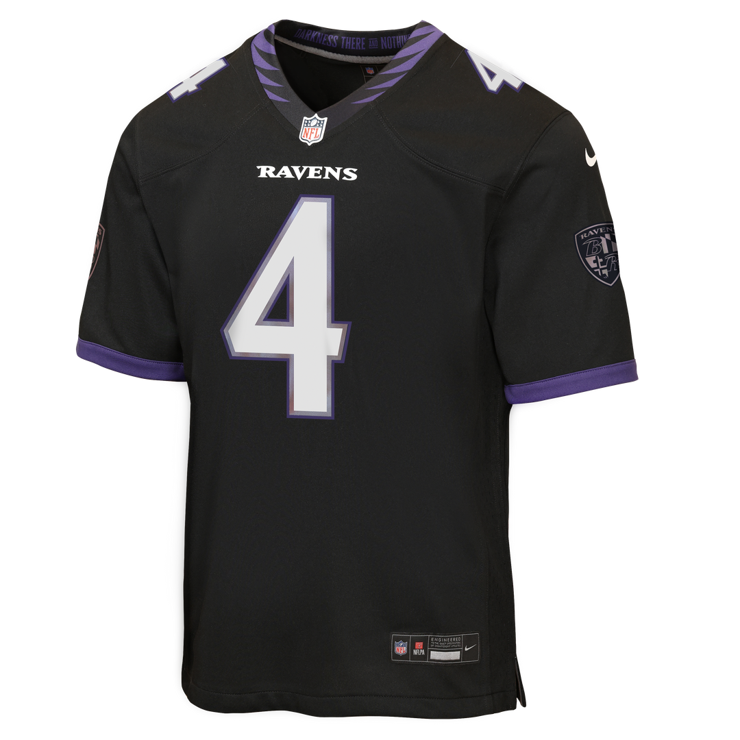 Zay Flowers Baltimore Ravens Youth Alternate Game Jersey - Black
