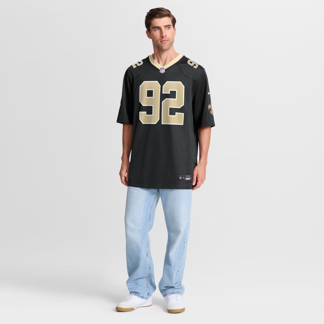 Davon Godchaux New Orleans Saints Team Game Jersey - Black