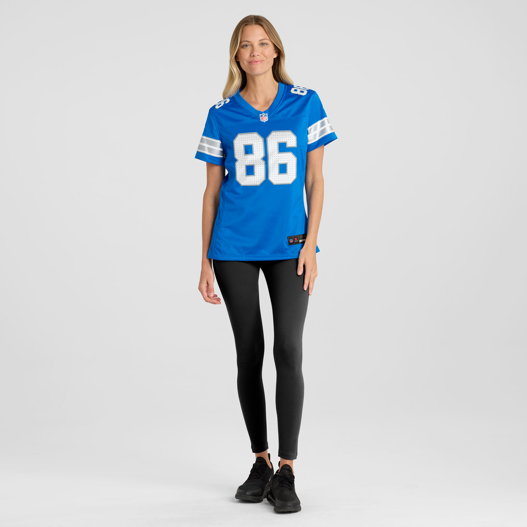 Anthony Firkser Detroit Lions Women's Team Game Jersey - Blue
