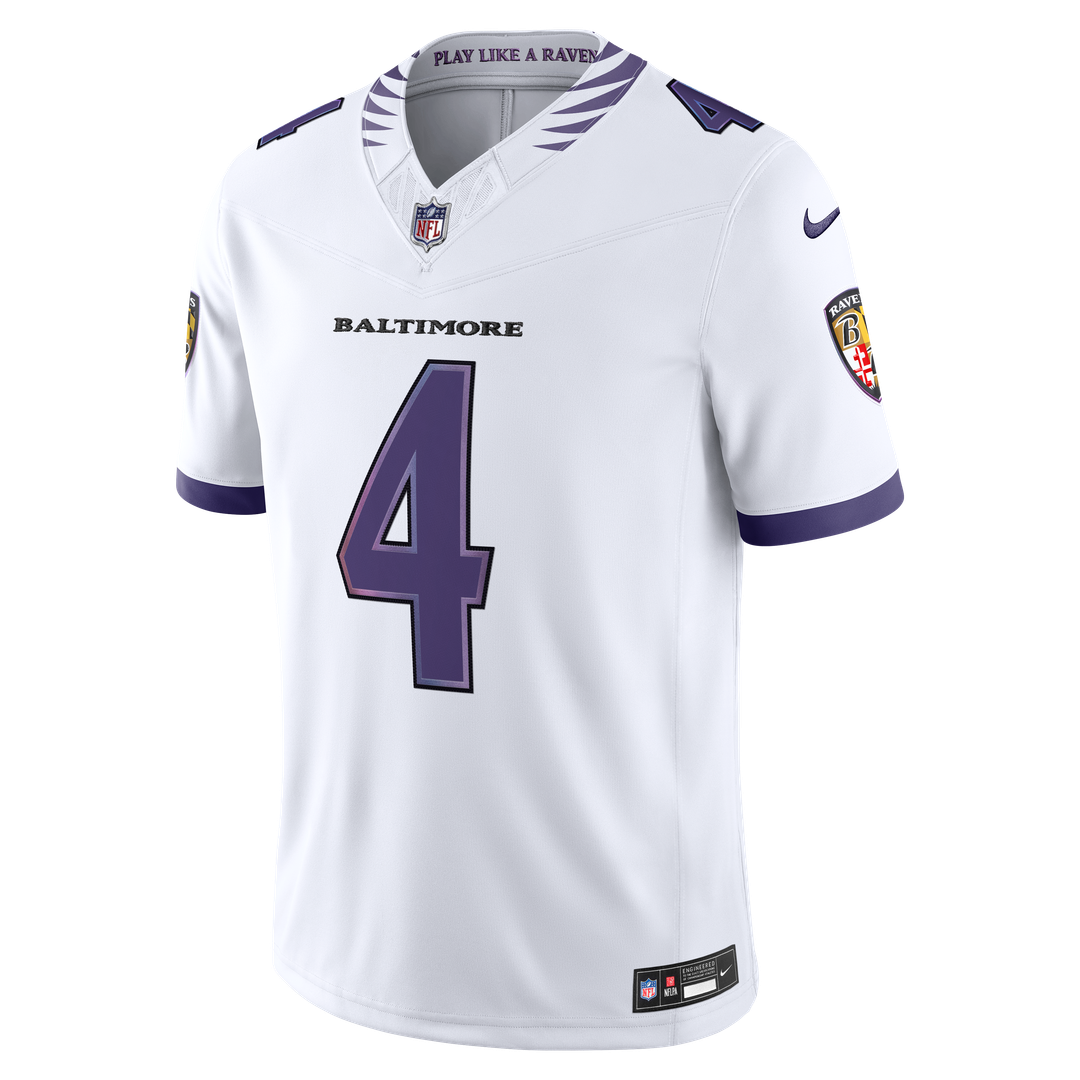 Zay Flowers Baltimore Ravens Vapor F.U.S.E. Stitched Limited Jersey - Purple
