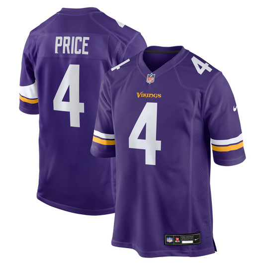 Myles Price Minnesota Vikings Team Game Jersey - Purple