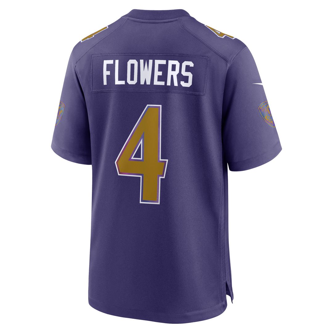 Zay Flowers Baltimore Ravens Alternate Game Jersey - Black