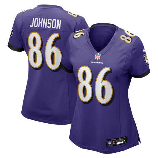 Cornelius Johnson Baltimore Ravens Women's Team Game Jersey - Purple