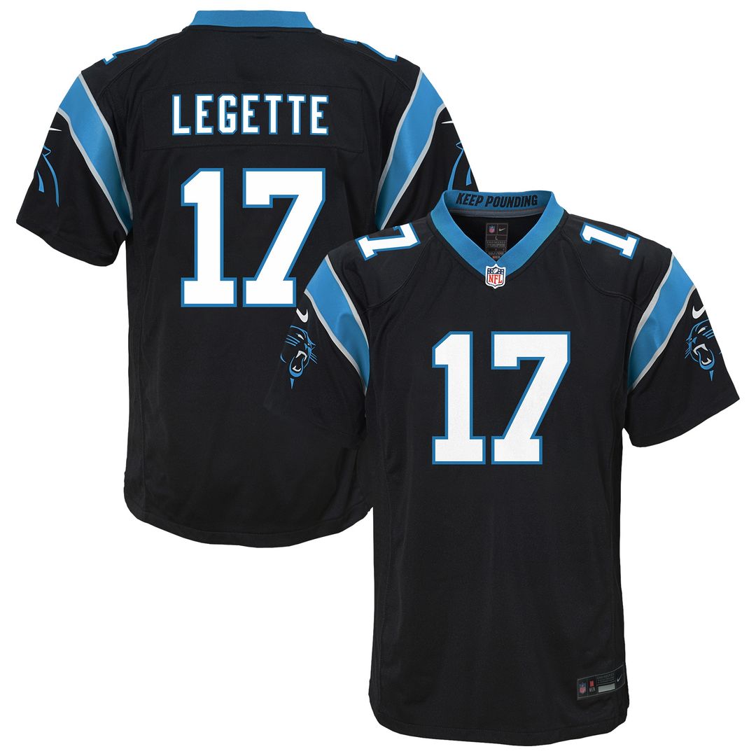 Xavier Legette Carolina Panthers Youth Team Game Jersey - Black