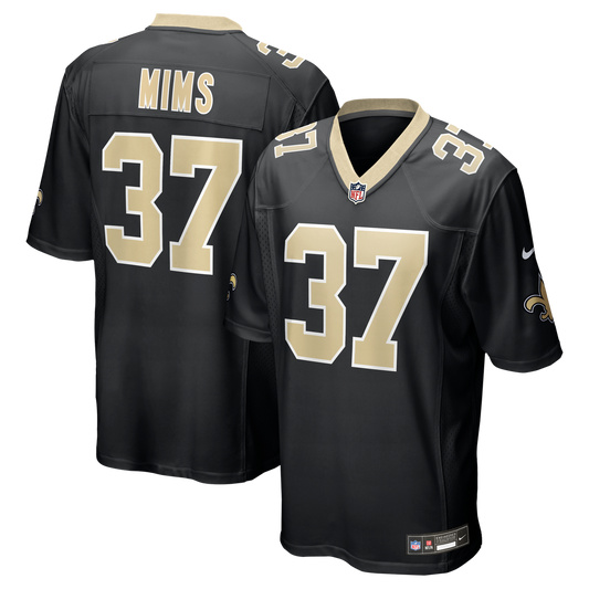 Mims New Orleans Saints Team Game Jersey - Black