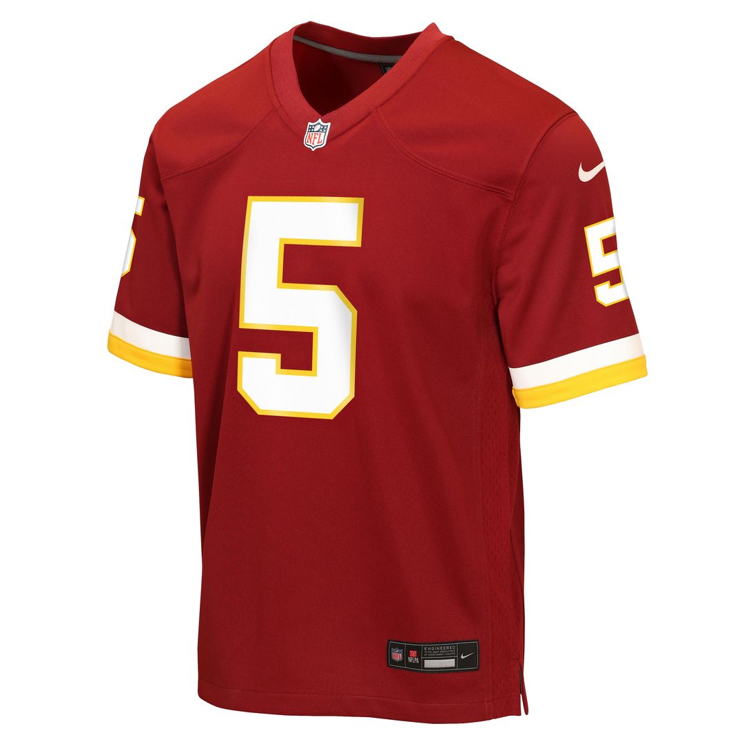 Jayden Daniels Washington Commanders Youth Hail Raiser Alternate Game Jersey - Black