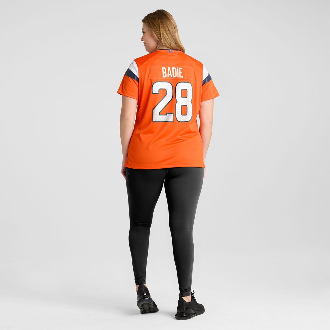 Tyler Badie Denver Broncos Women's Team Game Jersey - Orange