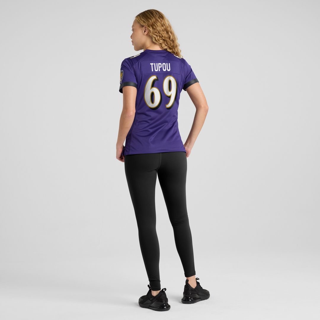 Josh Tupou Baltimore Ravens Women's Team Game Jersey - Purple