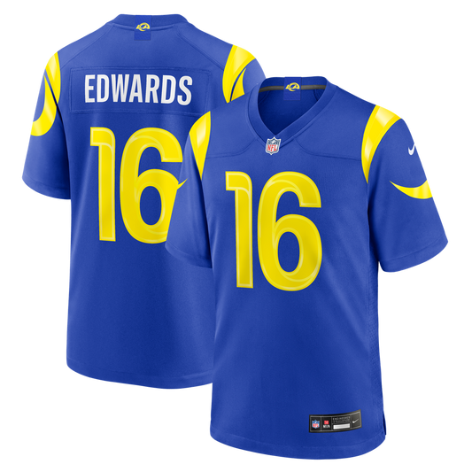 Tru Edwards Los Angeles Rams Team Game Jersey - Royal