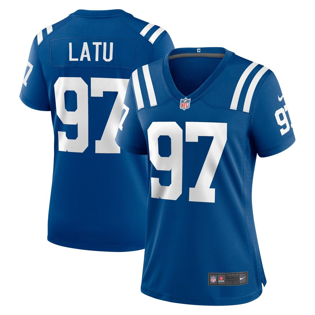 Laiatu Latu Indianapolis Colts Women's Game Jersey - Royal
