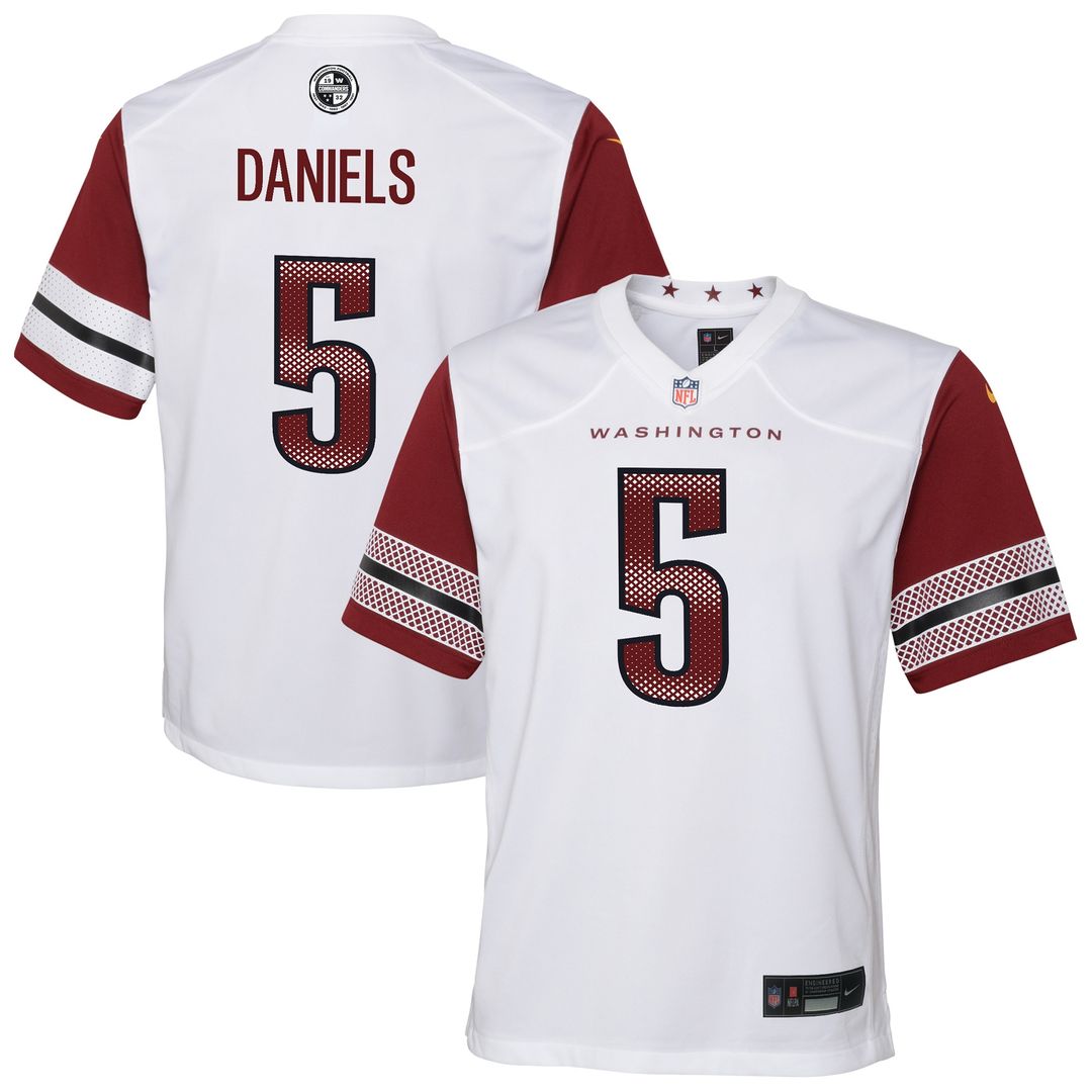 Jayden Daniels Washington Commanders Youth Alternate Game Jersey - Black