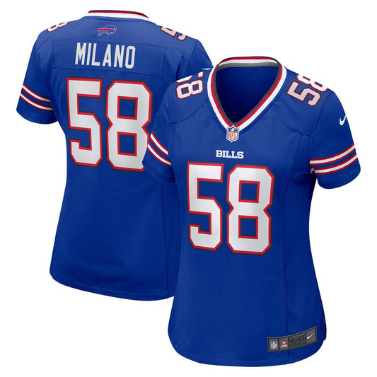 Matt Milano Buffalo Bills Women's Game Jersey - Royal