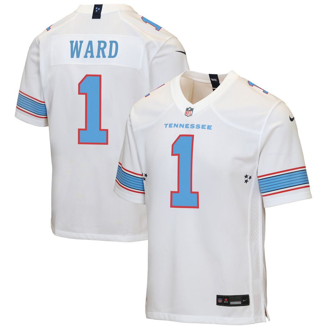 Cameron Ward Tennessee Titans Youth Game Jersey - Light Blue