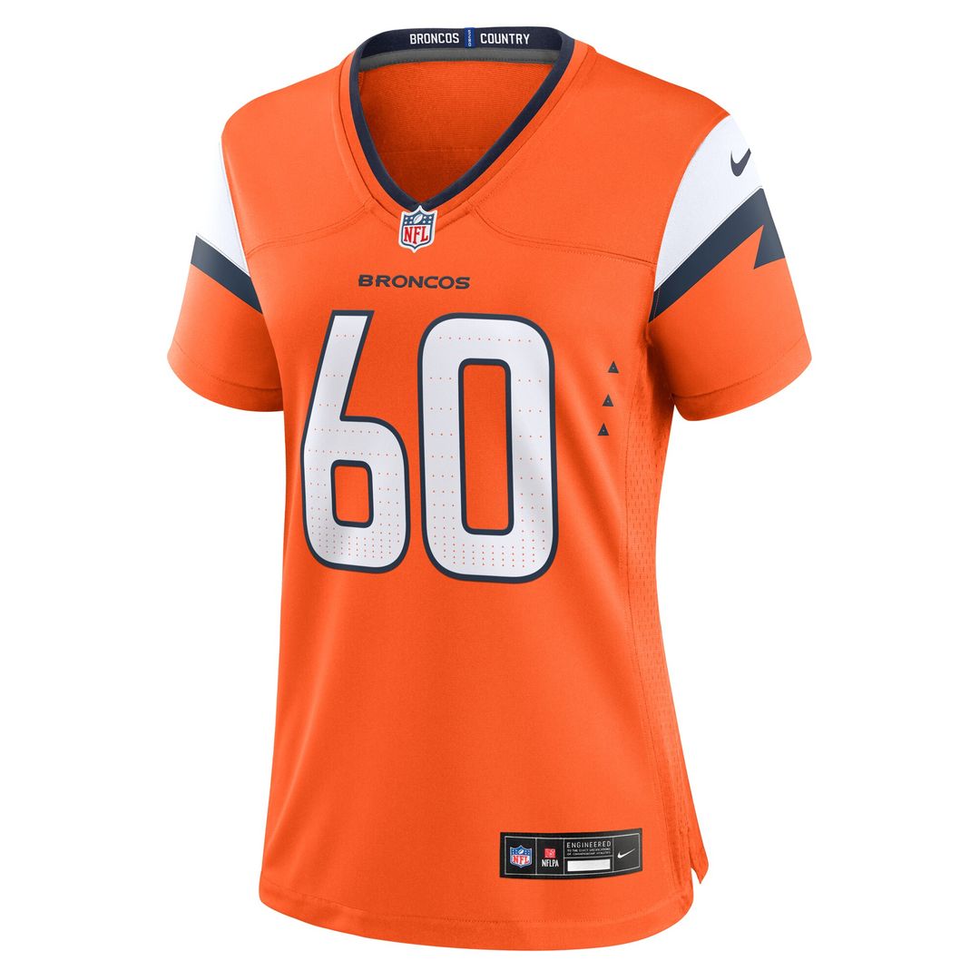 Luke Wattenberg Denver Broncos Women's Team Game Jersey - Orange