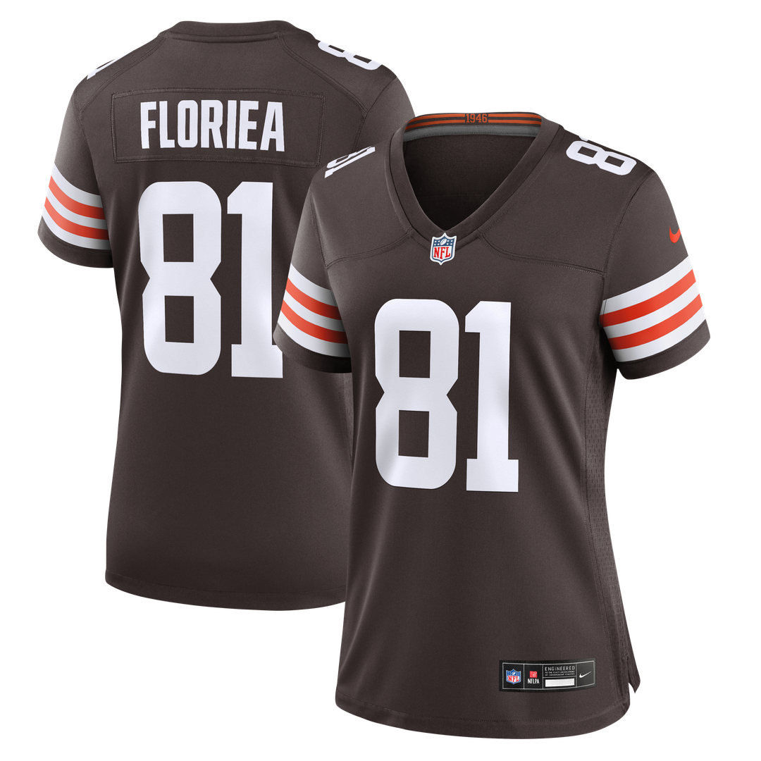 Luke Floriea Cleveland Browns Women's Team Game Jersey - Brown
