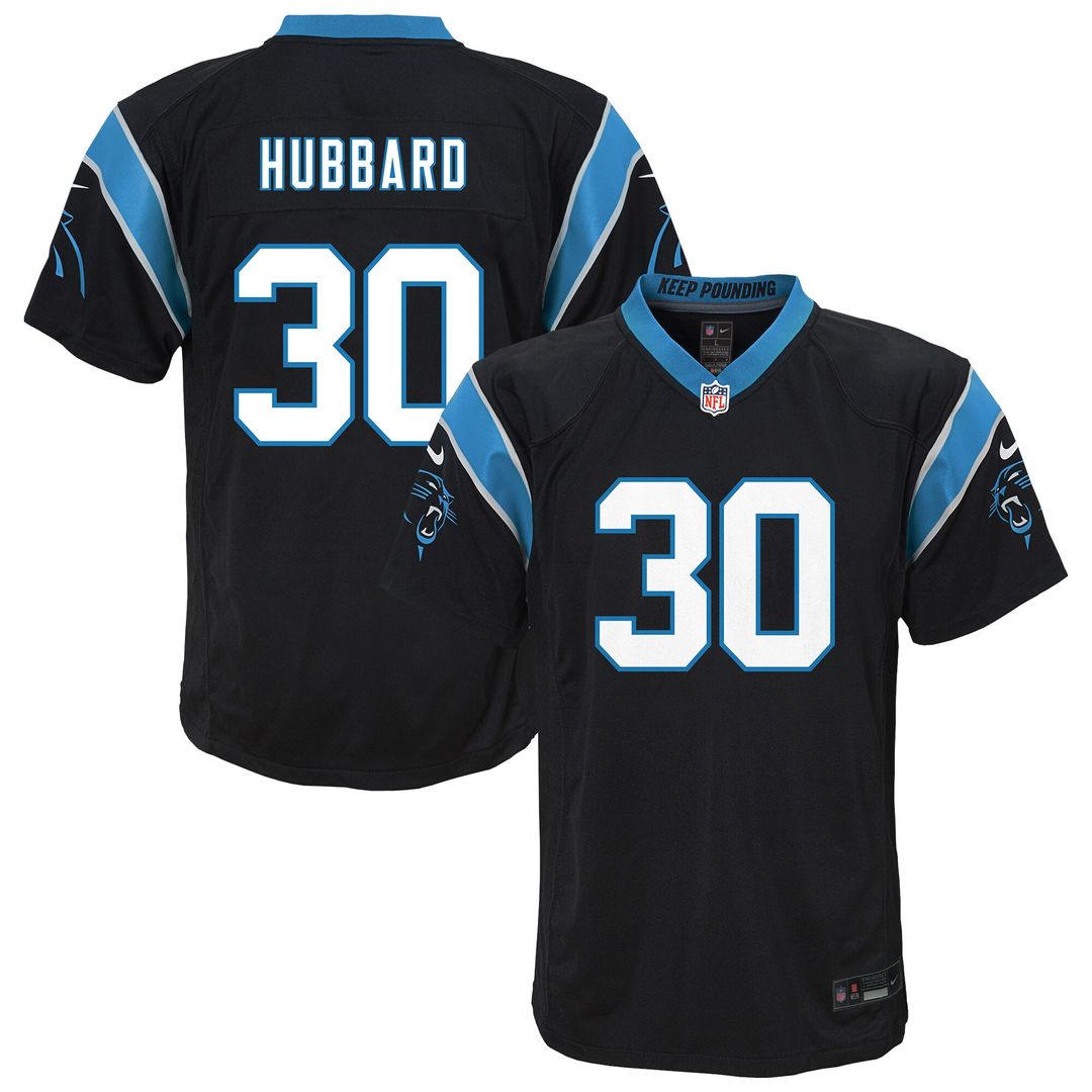 Chuba Hubbard Carolina Panthers Youth Team Game Jersey - Black