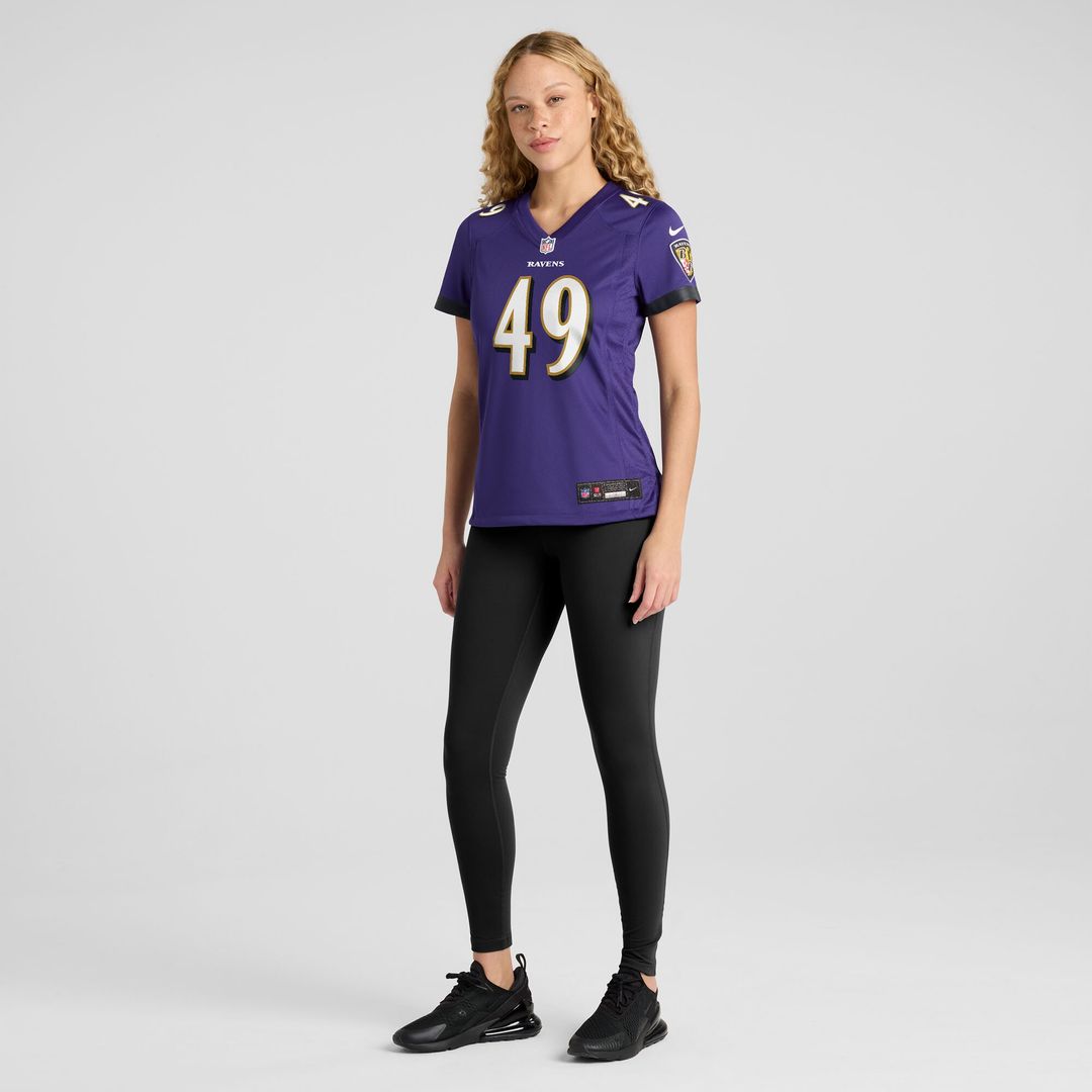 Jay Higgins IV Baltimore Ravens Women's Team Game Jersey - Purple