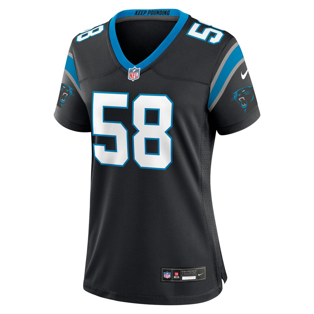 Thomas Davis Sr. Carolina Panthers Women's Team Retired Game Jersey - Black