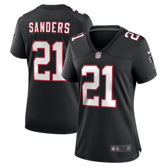 Deion Sanders Atlanta Falcons Women's Alternate Retired Player Game Jersey - Black