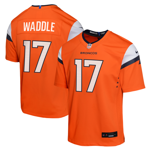 Jaylen Waddle Denver Broncos Youth Game Jersey - Orange