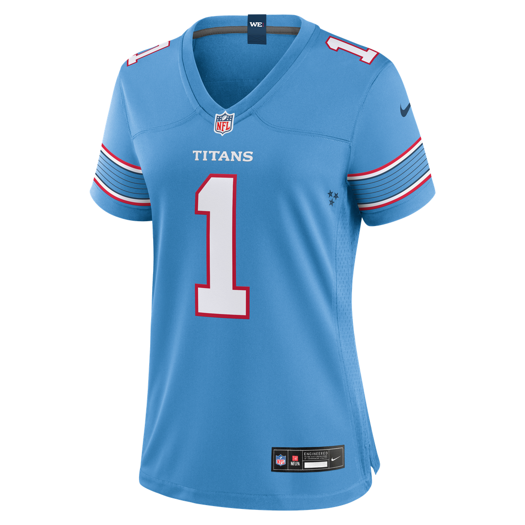 Cameron Ward Tennessee Titans Women's Game Jersey - Light Blue