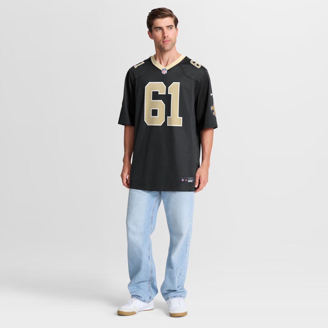 Drew Desjarlais New Orleans Saints Game Player Jersey - Black