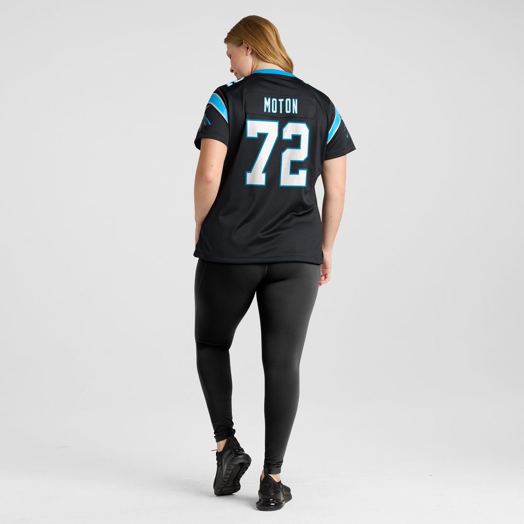 Taylor Moton Carolina Panthers Women's Team Game Jersey - Black