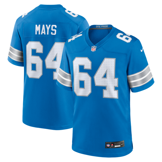 Cade Mays Detroit Lions Team Game Jersey - Blue