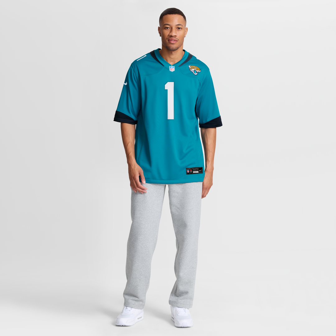 Number 1 Groom Jacksonville Jaguars Game Jersey - Teal