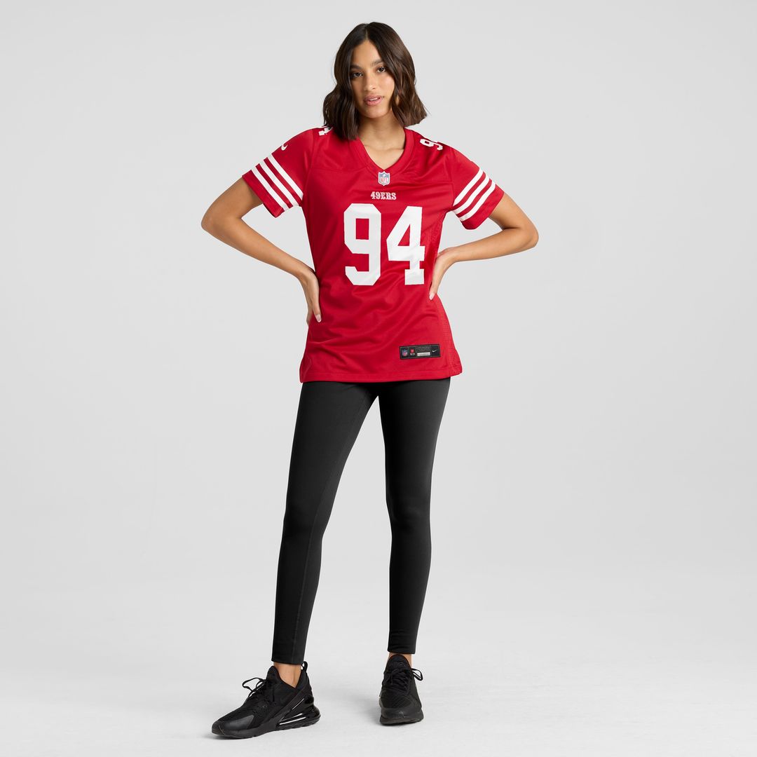 Yetur Gross-Matos San Francisco 49ers Women's Team Game Jersey - Scarlet
