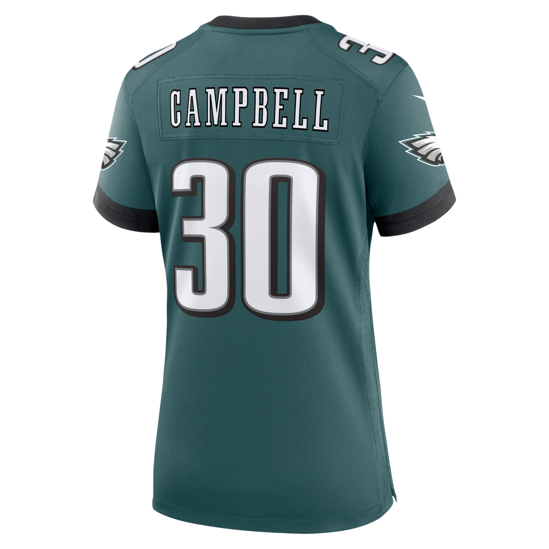 Jihaad Campbell Philadelphia Eagles Women's Team Game Jersey - Midnight Green