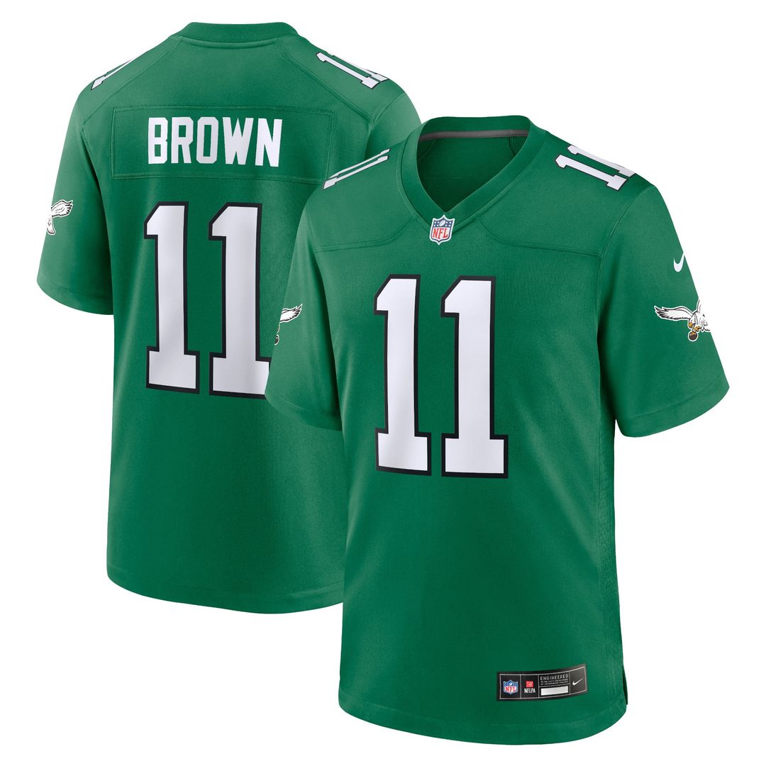 A.J. Brown Philadelphia Eagles Team Game Jersey - Midnight Green