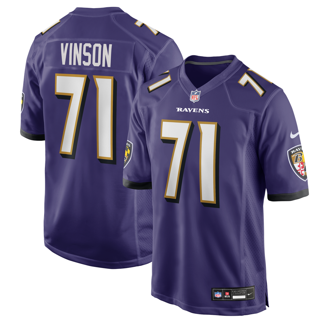 Carson Vinson Baltimore Ravens Team Game Jersey - Purple