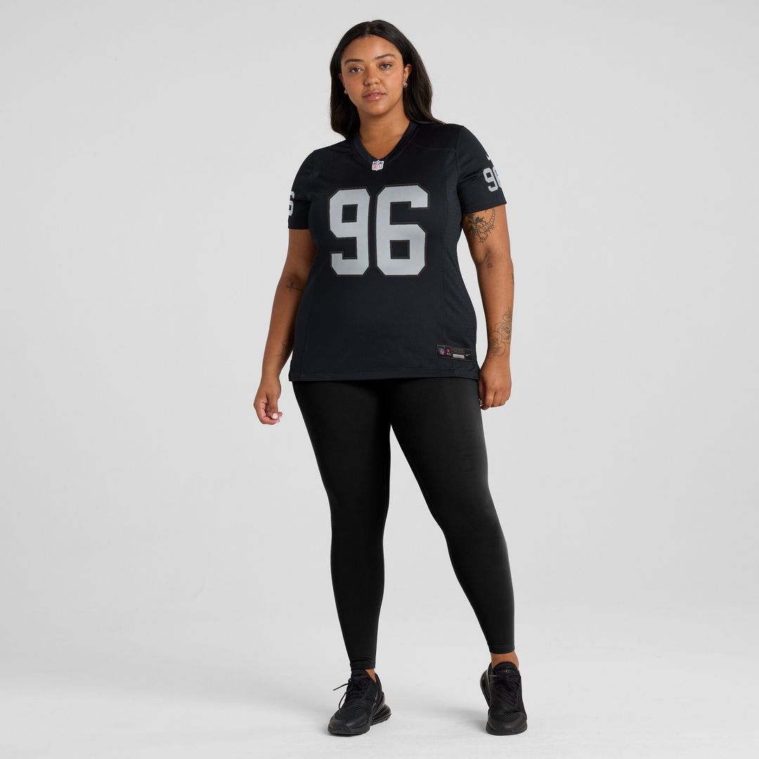 Jonah Laulu Las Vegas Raiders Women's Game Jersey - Black