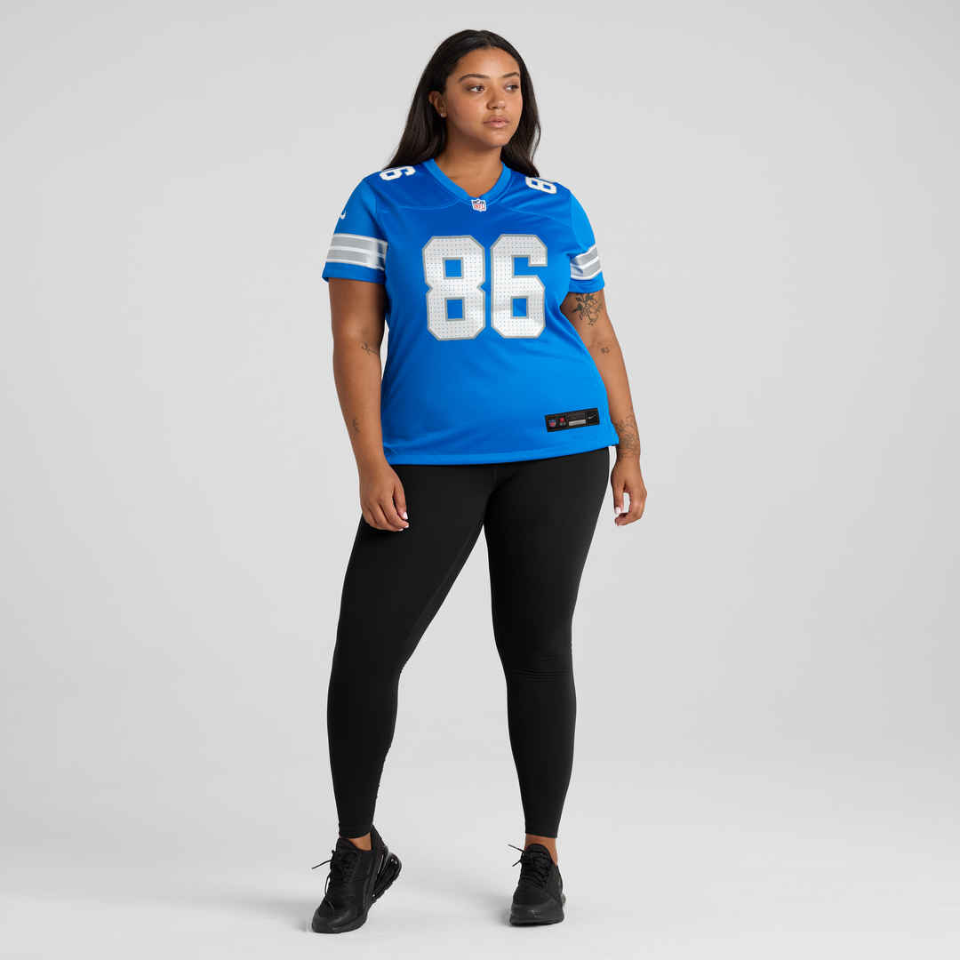 Anthony Firkser Detroit Lions Women's Team Game Jersey - Blue