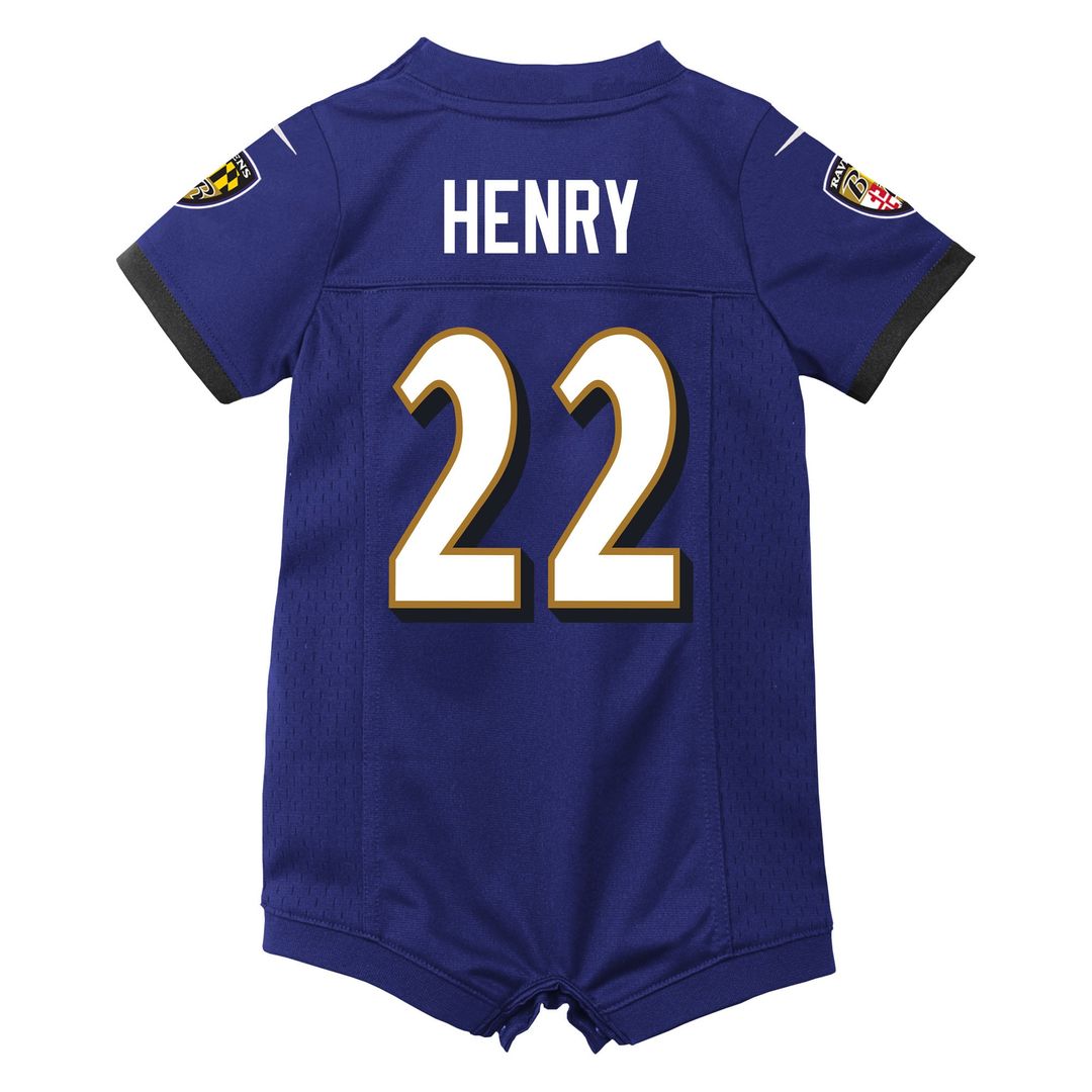 Derrick Henry Baltimore Ravens Newborn & Infant Game Romper Jersey - Purple