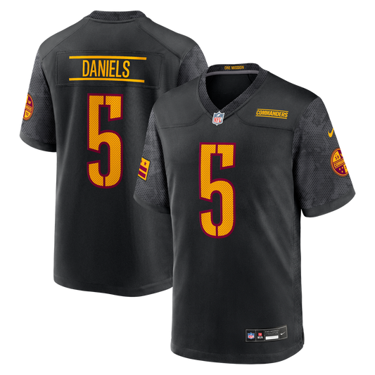 Jayden Daniels Washington Commanders Alternate Game Player Jersey - Black
