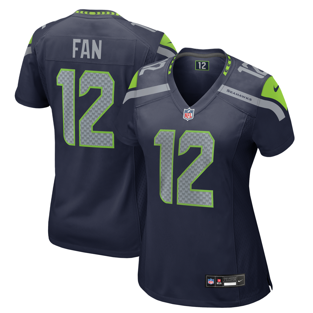 12s Seattle Seahawks Women's Team Game Jersey - College Navy
