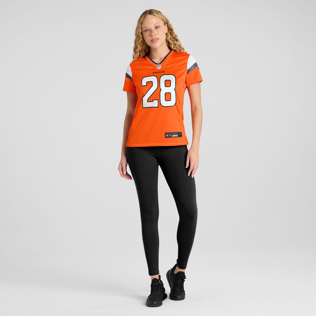 Tyler Badie Denver Broncos Women's Team Game Jersey - Orange