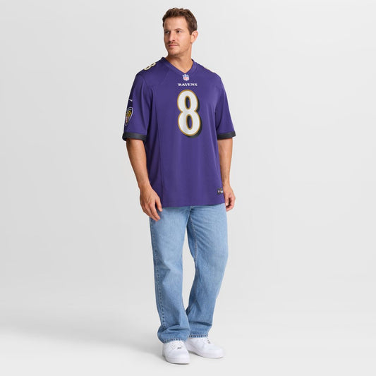Lamar Jackson Baltimore Ravens Game Jersey - Purple