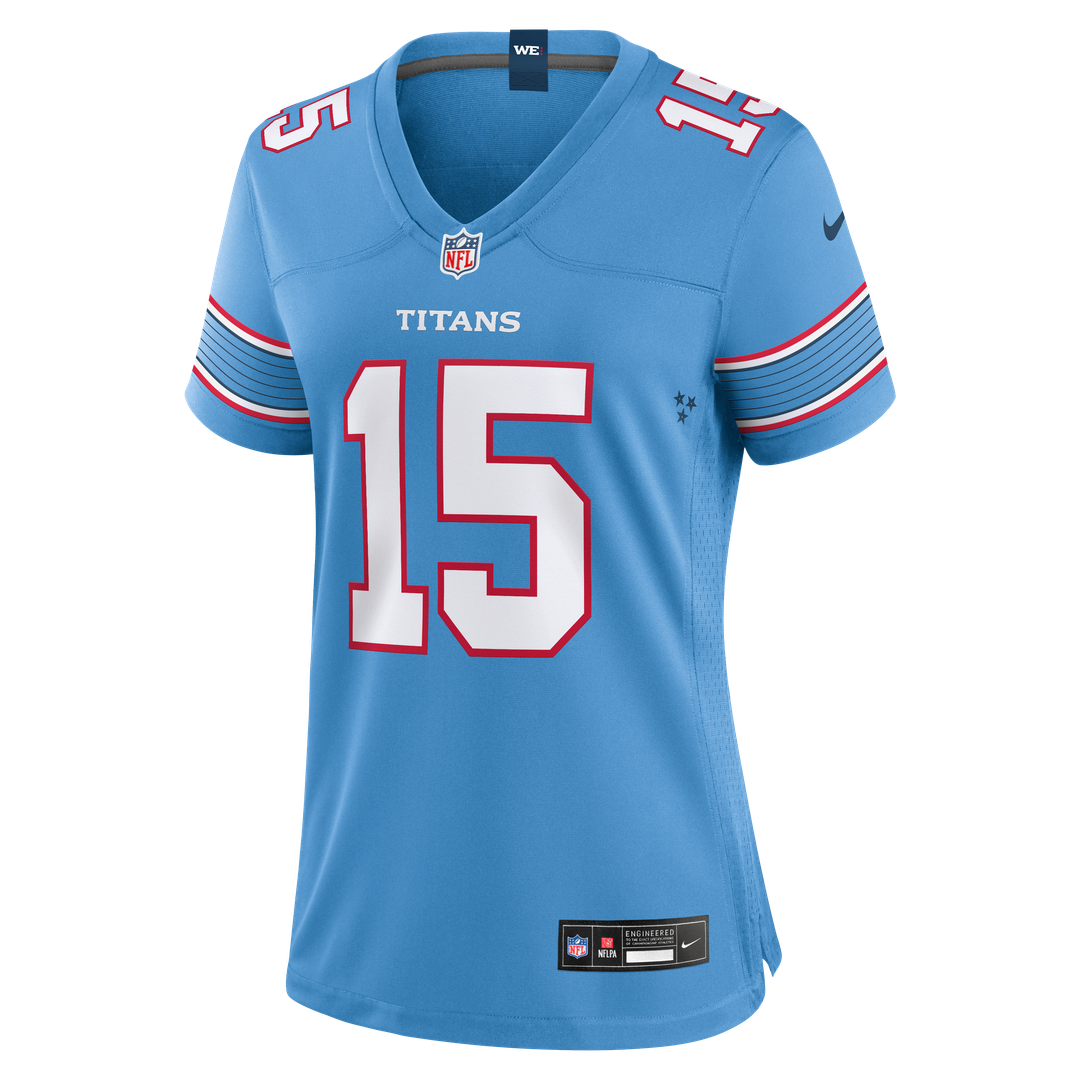 Keldric Faulk Tennessee Titans Women's Team Game Jersey - Light Blue